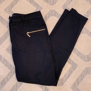NAVY SLACKS WITH ZIPPERS